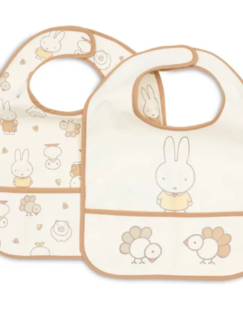 miffy family farm - pack de 2 bavoirs imperméables