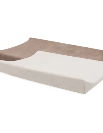 milky coffee & ivory - pack de 2 housses matelas à langer éponge