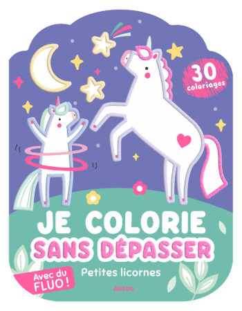 je colorie sans dépasser - petites licornes
