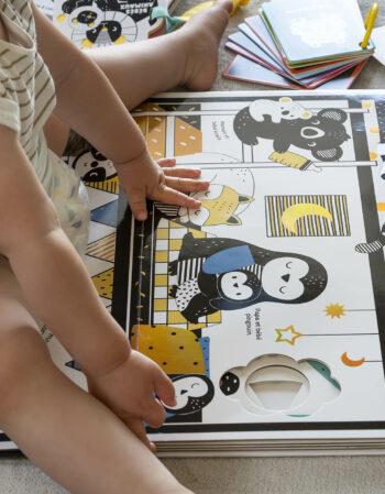 livre - mon très grand livre d'éveil en noir et blanc