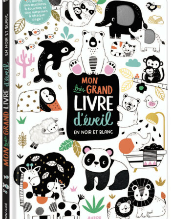 livre - mon très grand livre d'éveil en noir et blanc