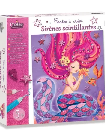 Cartes à créer - sirènes scintillantes