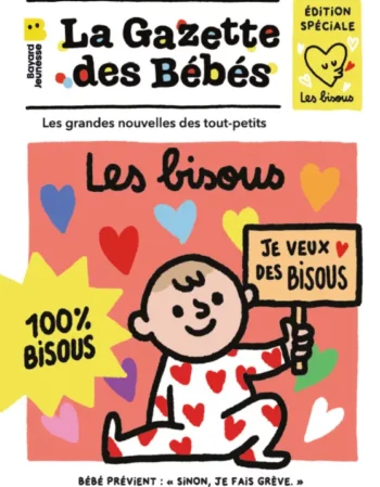 livre bébé en tissu - gazette "les bisous"