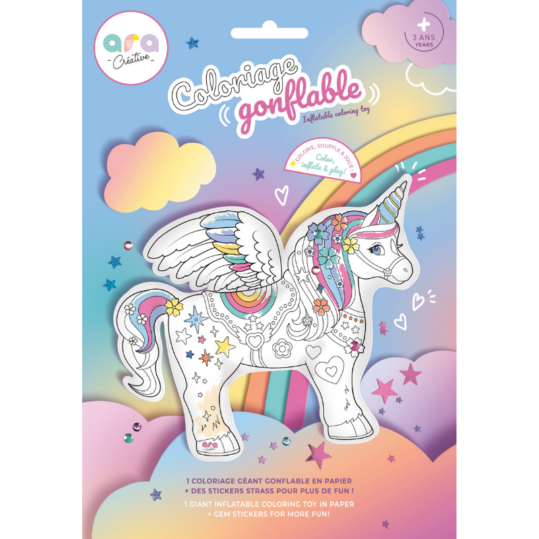 coloriages gonflables – licorne géante