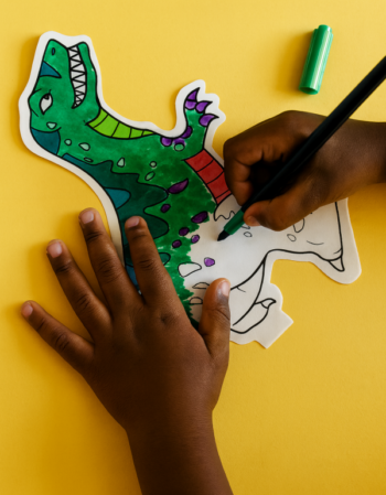 coloriages gonflables - 2 dinos