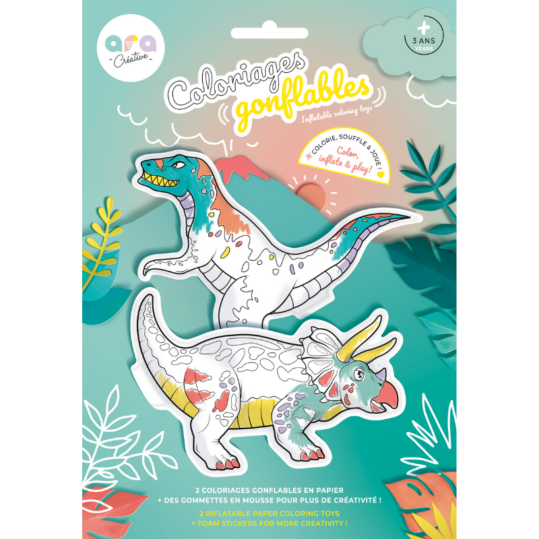 coloriages gonflables – 2 dinos