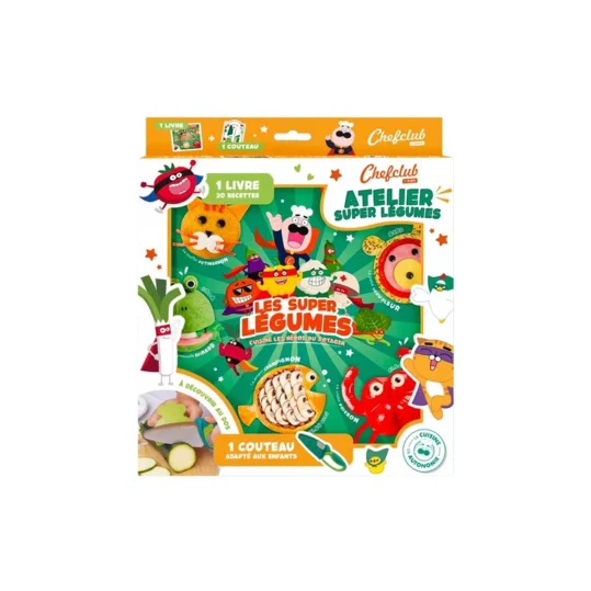 Coffret : Les Super Légumes et le couteau