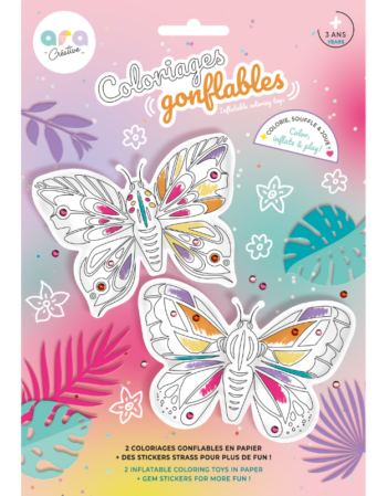 coloriages gonflables - 2 papillons